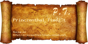Princzenthal Timót névjegykártya